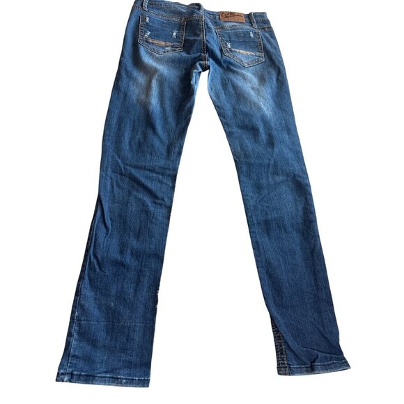 Cest Toi Womens Distressed Blue Skinny Jeans Size 9 - Picture 7 of 11